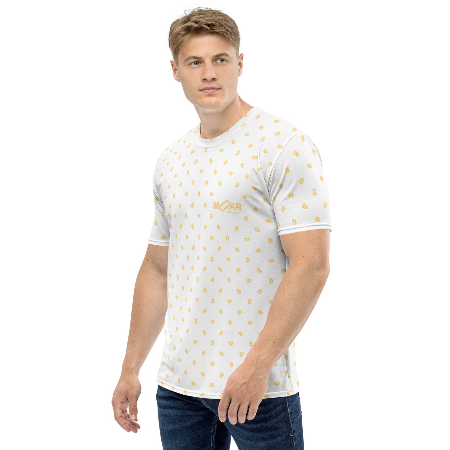 Bitcoin Logo Pattern Shirt | Men's t-shirt & Apparel | Crypto Casey Clothing