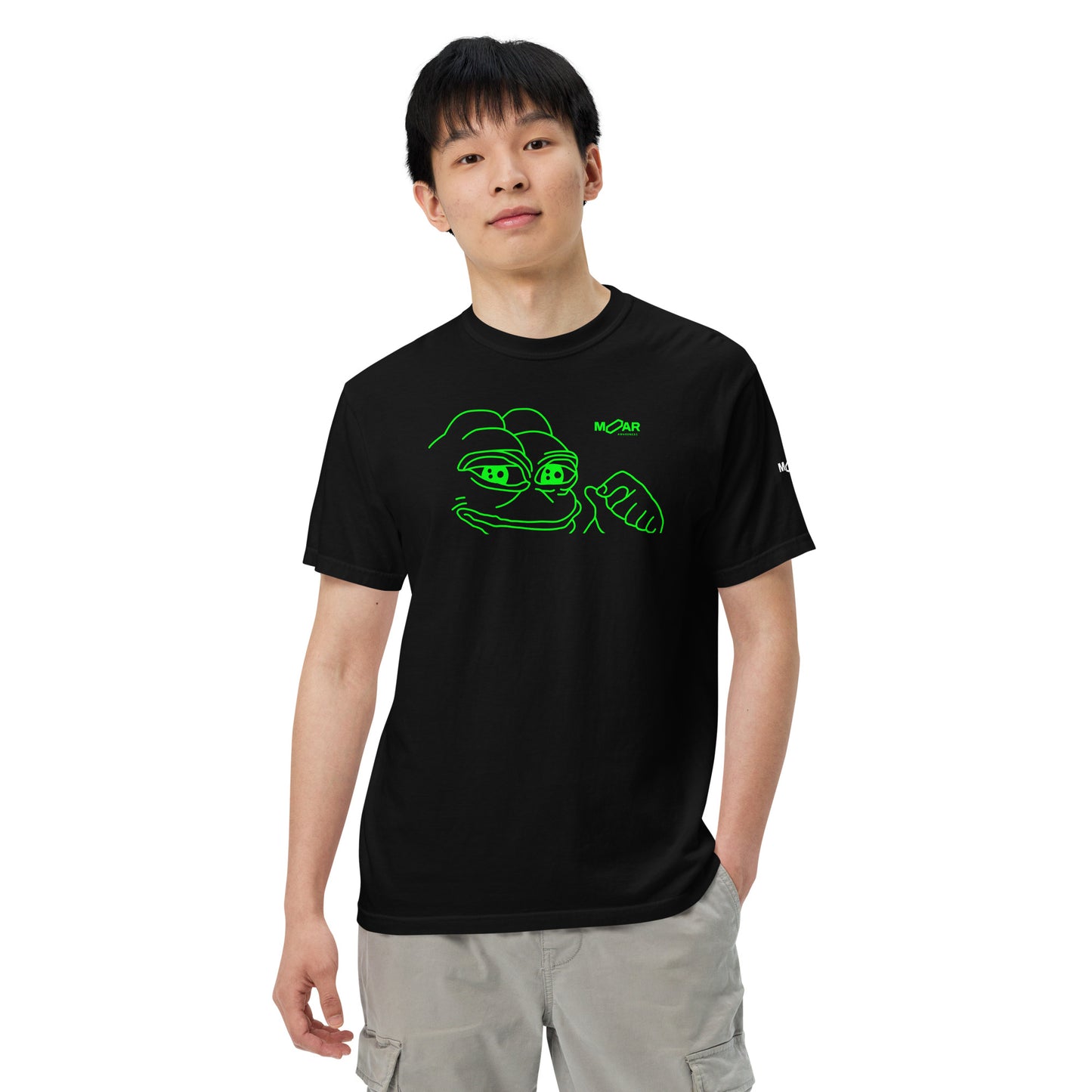 Pepe Crypto Memecoin T-Shirt | MOAR Awareness Crypto Apparel