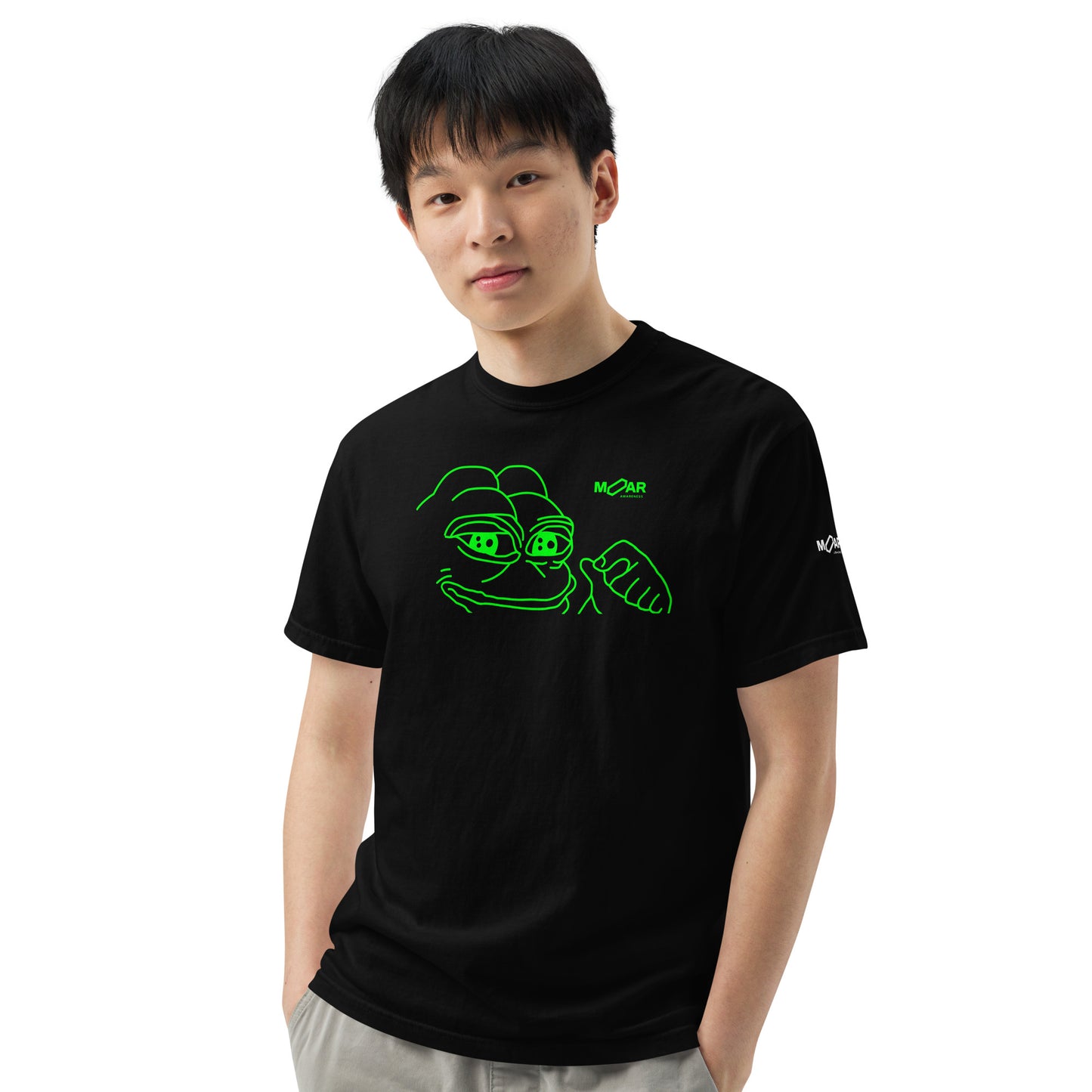Pepe Crypto Memecoin T-Shirt | MOAR Awareness Crypto Apparel