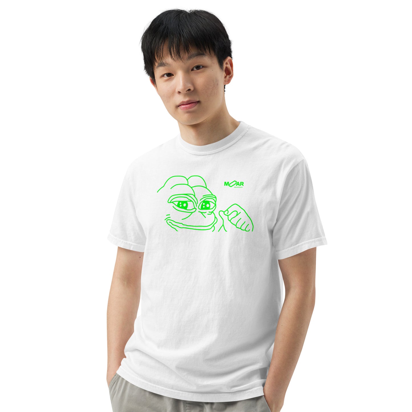 Pepe Crypto Memecoin T-Shirt | MOAR Awareness Crypto Apparel